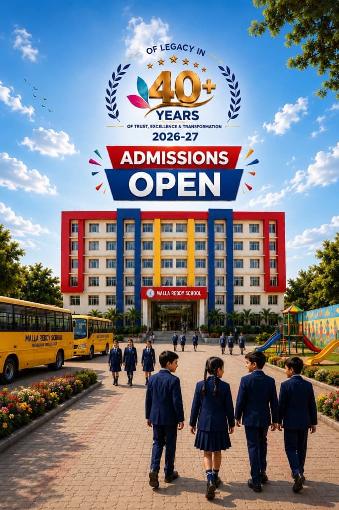 Malla Reddy School — 40+ years of legacy. Admissions open for 2026-27